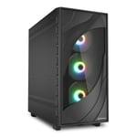 Sharkoon Rebel C80m RGB ATX Black Rebel C80M RGB - Boîtier moyen tour - Noir - RGB