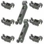 Bosch Dishwasher Lower Basket Plate Rack Clips Flip Bearing 8 Pcs GENUINE 611472