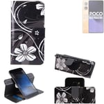 For POCO X6 Neo Flip Wallet PU Leather Case Cover Stand Card Holder Pattern