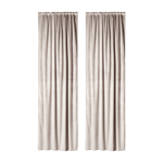 Åhléns Home Sammetsgardin SARA 140x300 cm, 2-pack Beige