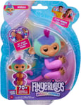 Fingerlings 3181 Magic Interactive Baby Monkey, Norah Teal & Purple, Tells and &