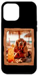 Coque pour iPhone 12 Pro Max Vibes de plage pour chien avec cocktail et détente