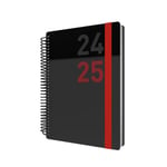 Collins Delta 2025 Planner - A5 Day to a Page Diary (with Appointments) - Red - (FP51.44-25) - Daily Planner with Flexible Spiral Bound Cover