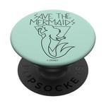 Disney Little Mermaid Save The Mermaids Line Art PopSockets PopGrip Adhésif