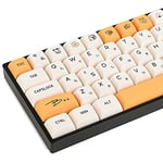 Guffercty kred GTSP XDA Lot de 140 Touches en PBT pour Clavier Cherry MX 60%, 65%, 75% Lait Miel (XDA/Honey Milk)