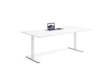 Beltton Hev senk skrivebord 200x80cm 670-1170 mm (slaglengde 500 mm) Färg på stativ: Hvit - bordsskiva: