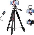 Victiv 64'' Tripod for Iphone, Phone Tripod with Remote and Mobile Phone Stand f