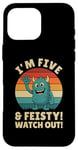 Coque pour iPhone 16 Pro Max Five and Feisty Monster Birthday Graphic for Kids