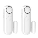 Door Alarm Sensor, 2 Pack SECRUI Wireless Window Door Open Contact Burglar Alarm Chime Anti-Theft 4 Modes 120dB Loud Enough Sticky pad Easy to Install for Your home Kids Safety Shop Security-White