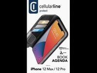 CellularLine Book Agenda Lommebokdeksel iPhone 12/12 Pro - Svart