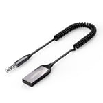 Bluetooth 5.0-mottagare USB/AUX 3.5 mm - Svart