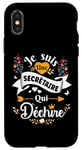 Coque pour iPhone X/XS Je Suis Une Secrétaire Qui Déchire Idée Drole Original