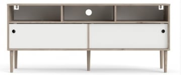 Rome White and Oak Effect 147cm TV Unit