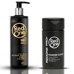 RedOne Aftershave Cream Cologne Gold Lotion 400ml & Hair Styling Powder Wax 20g