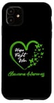 iPhone 11 Hope Fight Win Glaucoma Awareness Green Heart Case