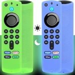 [2 Pack] Pinowu Firestick Remote Cover Case (Glow in the Dark) Compatible with A