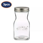 Glass Jar 500ml Square Preserving Jar Storage w/Airtight Screw Lid Container 3pc