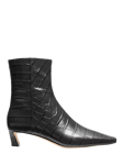 Michael Kors Cosmo Leather Kitten Heel Ankle Boots, Black