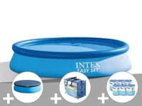 Kit piscine autoportée Intex Easy Set 3,66 x 0,76 m + Bâche de protection + Bâche à bulles + 6 cartouches de filtration