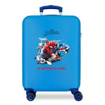 Marvel Spiderman Geo Valise Trolley Cabine Bleu 37x55x20 cms Rigide ABS Serrure à combinaison 34L 2,6Kgs 4 roues doubles Bagage à main