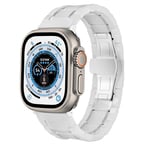 Strap-it Bracelet céramique acier - compatible pour Apple Watch Ultra (blanc/argent) - Apple Watch Ultra - 49mm