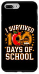 Coque pour iPhone 7 Plus/8 Plus Graphique vintage I Survived 100 Days of School Bus