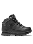 Timberland Euro Sprint Leather Boot, Black, Size 2 Older