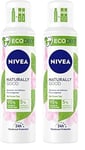 NIVEA NATURALLY GOOD Déodorant atomiseur EcoAir® Thé Vert (1 x 125 ml), Déodorant femme efficacité 24H, Déodorant compressé naturel contenant 95% d’ingrédients d’origine naturelle (Lot de 2)