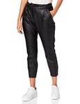 VERO MODA Pantalon en Simili-Cuir VMEVA Taille Moyenne Pantalons Black S 30 Black S / L30