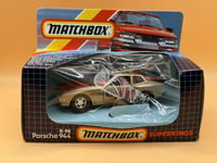 Vintage Superkings Matchbox K-98 Porsche 944 Recaro Gold Unused