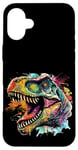 Coque pour iPhone 16 Plus T Rex Pop Art, Dinosaure