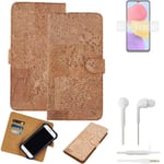 Walletcase for Samsung Galaxy M13 Cork Case Cover bookcover