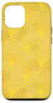 Coque pour iPhone 12/12 Pro Ambre Glow Jaune Orange Art Déco Motif éventail