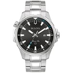 Bulova Men's Marine Star Sport Watch, Silver, 22 (Model: 96B382), !silver