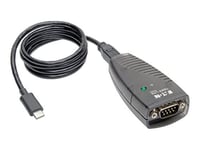 Eaton Tripp Lite Series USB-C to Serial Adapter (DB9) - Keyspan, High-Speed (M/M), Detachable Cable, TAA - Adaptateur série - USB - RS-232 x 1 - noir - Conformité TAA