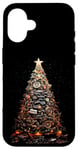 Coque pour iPhone 16 Arbre de Noël Pièces de voiture et camion Mécanicien Garage Homme