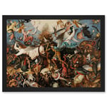 Pieter Bruegel The Elder The Fall Of The Rebel Angels Painting Artwork Framed Wall Art Print A4