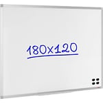 Viking Wall Mountable Magnetic Whiteboard Enamel Superior 180 x 120 cm