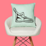 Monopoly Boot Letterpress Square Cushion - 50x50cm - Soft Touch