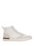 Dune Strictly Leather Hi-Top Trainers, White-Leather