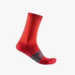 Castelli Espresso 15 sykkelstrømper i Rich Red - Størrelse Medium/Large