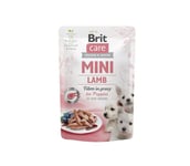 Brit Care Mini Puppy Lampaan fileet kastikkeessa märkäruoassa pienten rotujen pennuille, 85 g x 24