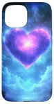 Coque pour iPhone 15 Galaxy Coeur Saint Valentin Ciel