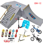 STASHABLES Finger Skateboard Ramp Set Finger Skatepark Kit 16 delar Skate Park Kit inklusive Skateboards, ramper, Scooters, Skates, Cyklar och hjul