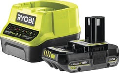 Ryobi RB1820C130597008 18V ONE+ 1 x 2.0Ah Battery & 2.0A Charger Kit, Green