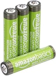 Amazon Basics - NiMh Piles Rechargeables AAA Haute capacité, 850 mAh, pré-chargées, Lot de 4