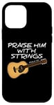 Coque pour iPhone 12 mini Guitare de culte, louange avec cordes, guitariste d'église