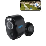 2K 4MP Caméra Surveillance WiFi 2,4/5GHz Extérieure sans Fil, Détection Personne/Véhicule, Vision Nocturne en Couleur, Audio Bidirectionnel, Noir