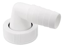 Sanitop-Wingenroth Raccord de tuyau coudé à 90° pour siphon encastré - Type 1 1/4" x 20-24 mm - En plastique - Pour machine à laver et lave-vaisselle