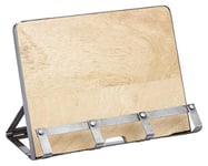 KitchenCraft Industrial Kitchen - Support pour Livre de Recettes / Porte-Tablette en Bois & Métal, Repliable à Plat, Style Industriel, 26 x 21 cm